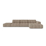 Chicago 5-Sitzer Ecksofa, Rechte Seite, aus Chenille in Dunkelbeige (Eden 4 Beige), 348x167 cm von Cosmopolitan Design – Bild 1