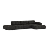 Chicago 5-Sitzer Ecksofa, Rechte Seite, aus Chenille in Dunkelgrau (Eden 20 Graphite), 348x167 cm von Cosmopolitan Design – Bild 3