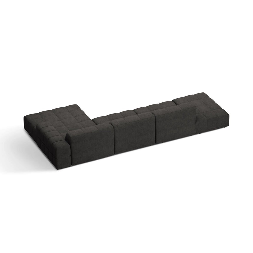 Chicago 5-Sitzer Ecksofa, Rechte Seite, aus Chenille in Dunkelgrau (Eden 20 Graphite), 348x167 cm von Cosmopolitan Design – Bild 4