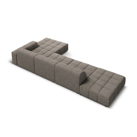 Chicago 5-Sitzer Ecksofa, Rechte Seite, aus Chenille in Grau (Haga 16), 341x166x70 cm von Cosmopolitan Design – Bild 5