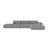 Chicago 5-Sitzer Ecksofa, Rechte Seite, aus Chenille in Hellgrau (Eden 18 Grey), 348x167 cm von Cosmopolitan Design – Bild 1