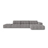 Chicago 5-Sitzer Ecksofa, Rechte Seite, aus Chenille in Hellgrau (Eden 18 Grey), 348x167 cm von Cosmopolitan Design – Bild 1
