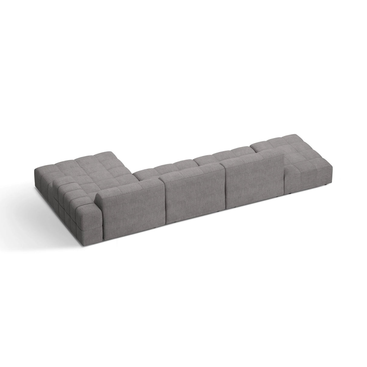 Chicago 5-Sitzer Ecksofa, Rechte Seite, aus Chenille in Hellgrau (Eden 18 Grey), 348x167 cm von Cosmopolitan Design – Bild 4