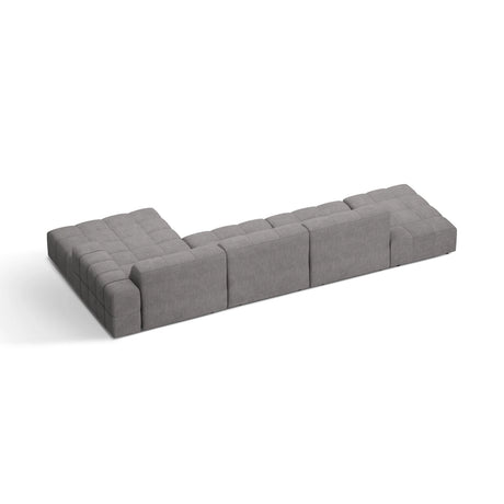 Chicago 5-Sitzer Ecksofa, Rechte Seite, aus Chenille in Hellgrau (Eden 18 Grey), 348x167 cm von Cosmopolitan Design – Bild 4