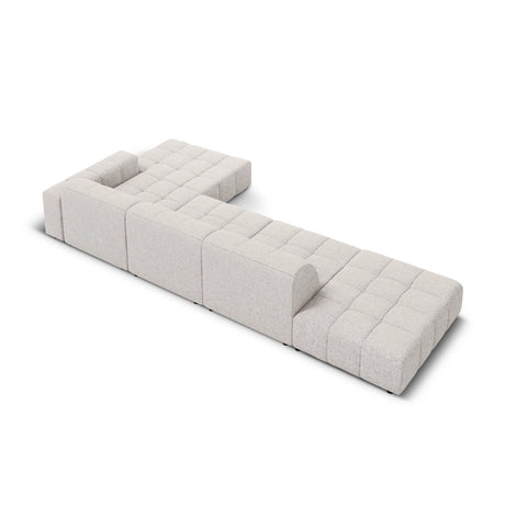 Chicago 5-Sitzer Ecksofa, Rechte Seite, aus Chenille in Hellgrau (Haga 06), 341x166x70 cm von Cosmopolitan Design – Bild 5