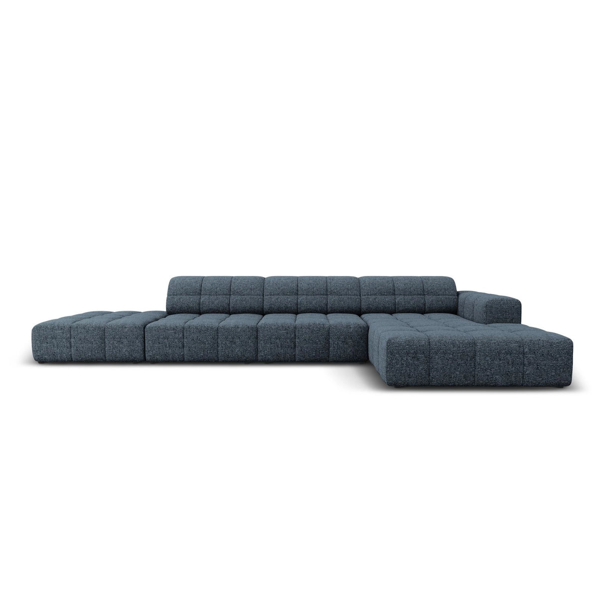 Chicago 5-Sitzer Ecksofa, Rechte Seite, aus Chenille in Königsblau (Haga 86), 341x166x70 cm von Cosmopolitan Design – Bild 1