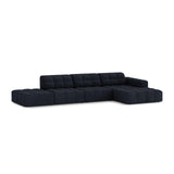 Chicago 5-Sitzer Ecksofa, Rechte Seite, aus Chenille in Marineblau (Eden 16 Deep Blue), 348x167 cm von Cosmopolitan Design – Bild 3