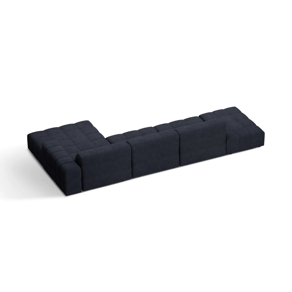 Chicago 5-Sitzer Ecksofa, Rechte Seite, aus Chenille in Marineblau (Eden 16 Deep Blue), 348x167 cm von Cosmopolitan Design – Bild 4