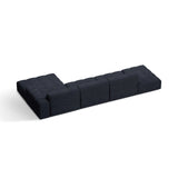 Chicago 5-Sitzer Ecksofa, Rechte Seite, aus Chenille in Marineblau (Eden 16 Deep Blue), 348x167 cm von Cosmopolitan Design – Bild 4