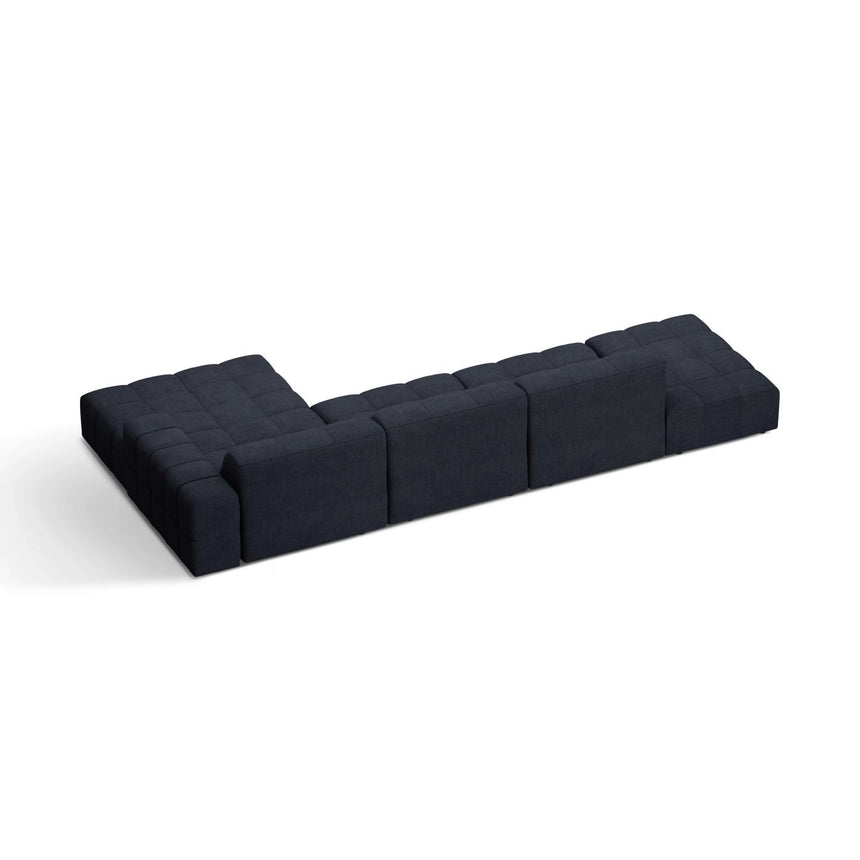 Chicago 5-Sitzer Ecksofa, Rechte Seite, aus Chenille in Marineblau (Eden 16 Deep Blue), 348x167 cm von Cosmopolitan Design – Bild 4