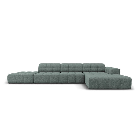 Chicago 5-Sitzer Ecksofa, Rechte Seite, aus Chenille in Petrol (Haga 78), 341x166x70 cm von Cosmopolitan Design – Bild 1