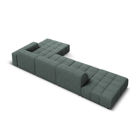 Chicago 5-Sitzer Ecksofa, Rechte Seite, aus Chenille in Petrol (Haga 78), 341x166x70 cm von Cosmopolitan Design – Bild 5