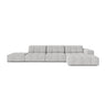 Chicago 5-Sitzer Ecksofa, Rechte Seite, aus Chenille in Silber (Eden 17 Silver), 348x167 cm von Cosmopolitan Design – Bild 1
