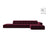 Chicago 5-Sitzer Ecksofa, Rechte Seite, aus Samt in Burgund (Venus 2932), 348x167 cm von Cosmopolitan Design – Bild 1