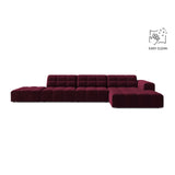 Chicago 5-Sitzer Ecksofa, Rechte Seite, aus Samt in Burgund (Venus 2932), 348x167 cm von Cosmopolitan Design – Bild 1
