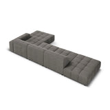 Chicago 5-Sitzer Ecksofa, Rechte Seite, aus Samt in Hellgrau (Bluvel 13), 341x166x70 cm von Cosmopolitan Design – Bild 5