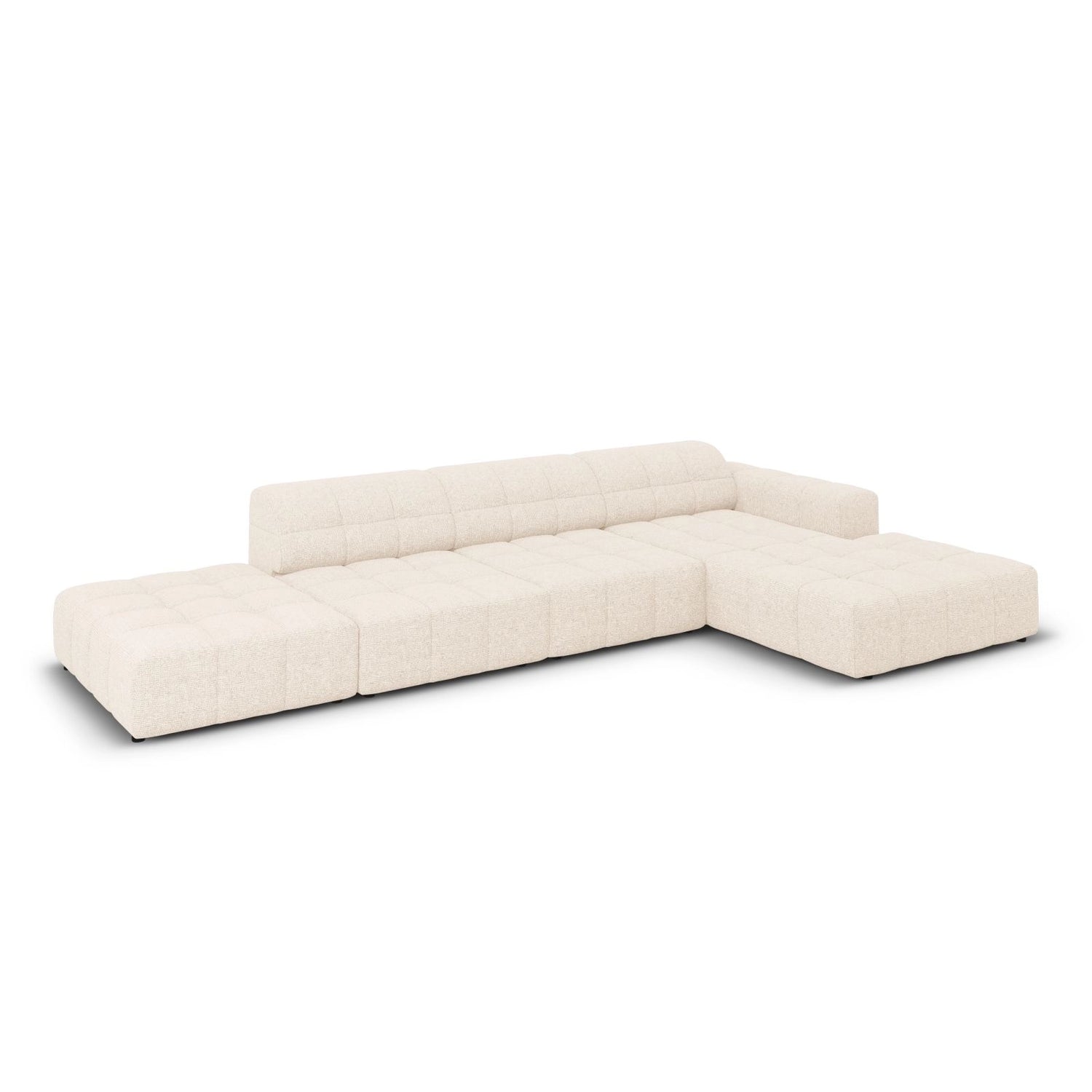 Chicago 5-Sitzer Ecksofa, Rechte Seite, aus Samt oder Chenille, 341x166x70 cm von Cosmopolitan Design – Bild 4