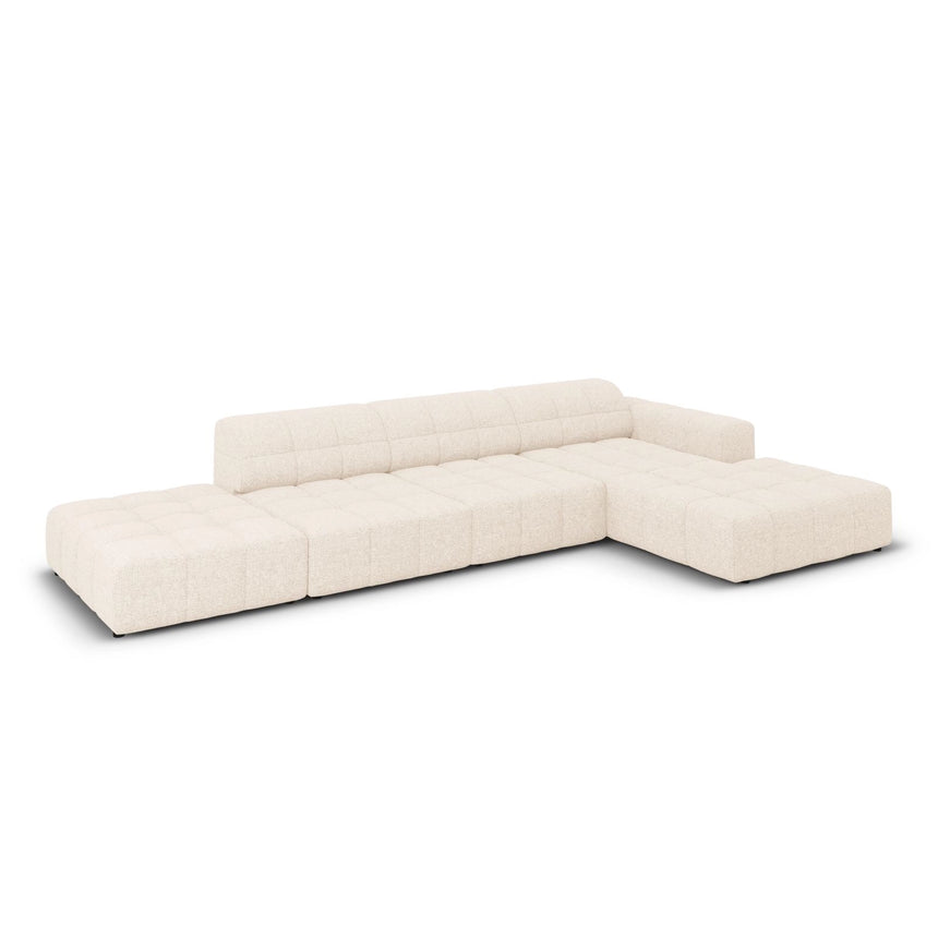 Chicago 5-Sitzer Ecksofa, Rechte Seite, aus Samt oder Chenille, 341x166x70 cm von Cosmopolitan Design – Bild 4