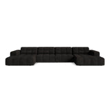 Chicago 6-Sitzer Panoramasofa aus Chenille in Anthrazit (Eden 21 Black), 375x167 cm von Cosmopolitan Design – Bild 1