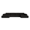 Chicago 6-Sitzer Panoramasofa aus Chenille in Anthrazit (Eden 21 Black), 375x167 cm von Cosmopolitan Design – Bild 1