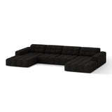 Chicago 6-Sitzer Panoramasofa aus Chenille in Anthrazit (Eden 21 Black), 375x167 cm von Cosmopolitan Design – Bild 3