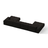 Chicago 6-Sitzer Panoramasofa aus Chenille in Anthrazit (Eden 21 Black), 375x167 cm von Cosmopolitan Design – Bild 4