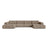 Chicago 6-Sitzer Panoramasofa aus Chenille in Dunkelbeige (Eden 4 Beige), 375x167 cm von Cosmopolitan Design – Bild 1