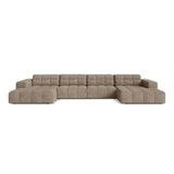Chicago 6-Sitzer Panoramasofa aus Chenille in Dunkelbeige (Eden 4 Beige), 375x167 cm von Cosmopolitan Design – Bild 1