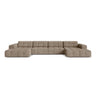 Chicago 6-Sitzer Panoramasofa aus Chenille in Dunkelbeige (Eden 4 Beige), 375x167 cm von Cosmopolitan Design – Bild 1