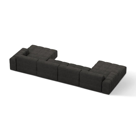 Chicago 6-Sitzer Panoramasofa aus Chenille in Dunkelgrau (Eden 20 Graphite), 375x167 cm von Cosmopolitan Design – Bild 4