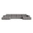 Chicago 6-Sitzer Panoramasofa aus Chenille in Hellgrau (Eden 18 Grey), 375x167 cm von Cosmopolitan Design – Bild 1