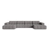 Chicago 6-Sitzer Panoramasofa aus Chenille in Hellgrau (Eden 18 Grey), 375x167 cm von Cosmopolitan Design – Bild 1