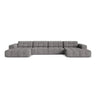 Chicago 6-Sitzer Panoramasofa aus Chenille in Hellgrau (Eden 18 Grey), 375x167 cm von Cosmopolitan Design – Bild 1