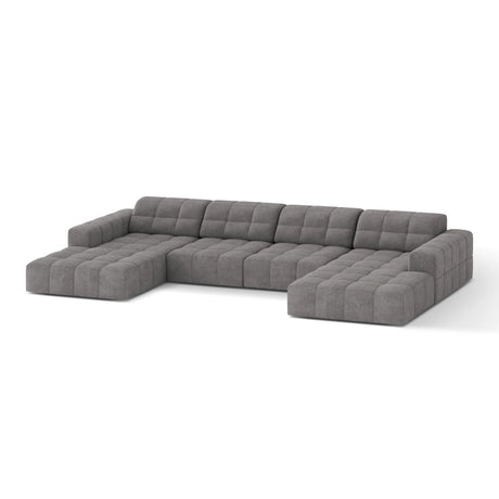 Chicago 6-Sitzer Panoramasofa aus Chenille in Hellgrau (Eden 18 Grey), 375x167 cm von Cosmopolitan Design – Bild 3