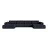 Chicago 6-Sitzer Panoramasofa aus Chenille in Marineblau (Eden 16 Deep Blue), 375x167 cm von Cosmopolitan Design – Bild 1