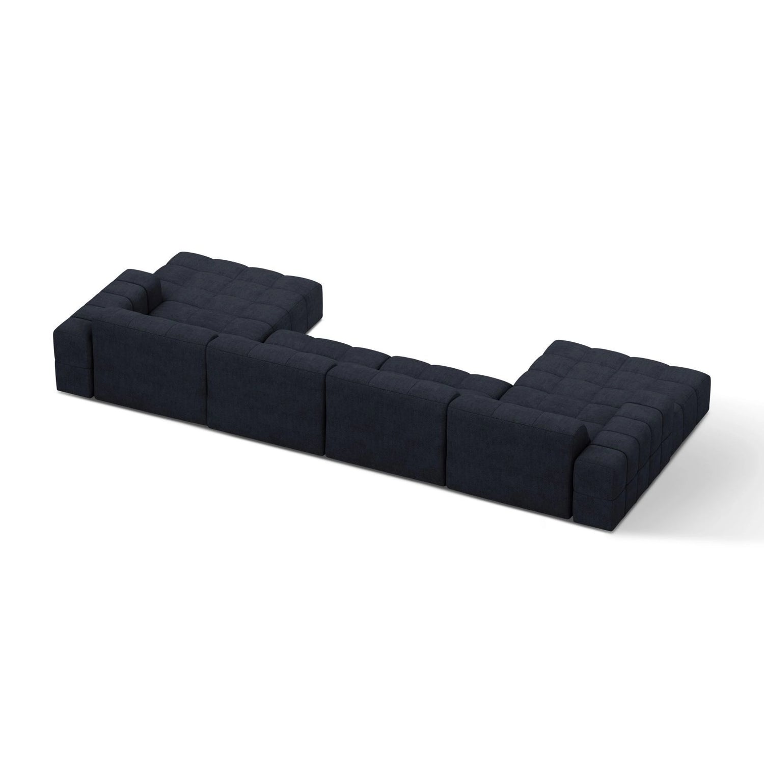 Chicago 6-Sitzer Panoramasofa aus Chenille in Marineblau (Eden 16 Deep Blue), 375x167 cm von Cosmopolitan Design – Bild 4