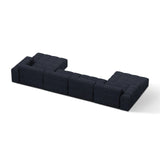 Chicago 6-Sitzer Panoramasofa aus Chenille in Marineblau (Eden 16 Deep Blue), 375x167 cm von Cosmopolitan Design – Bild 4