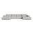 Chicago 6-Sitzer Panoramasofa aus Chenille in Silber (Eden 17 Silver), 375x167 cm von Cosmopolitan Design – Bild 1
