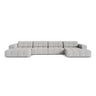 Chicago 6-Sitzer Panoramasofa aus Chenille in Silber (Eden 17 Silver), 375x167 cm von Cosmopolitan Design – Bild 1