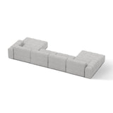 Chicago 6-Sitzer Panoramasofa aus Chenille in Silber (Eden 17 Silver), 375x167 cm von Cosmopolitan Design – Bild 4