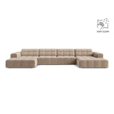 Chicago 6-Sitzer Panoramasofa aus Samt in Beige (Venus 2928), 375x167 cm von Cosmopolitan Design – Bild 1