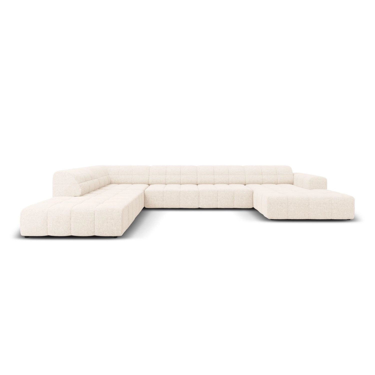 Chicago 7-Sitzer Panorama Ecksofa, Linke Seite, aus Samt oder Chenille, 364x262x70 cm von Cosmopolitan Design – Bild 1