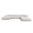 Chicago 7-Sitzer Panorama Ecksofa, Rechte Seite, aus Chenille in Hellgrau (Haga 06), Beine aus Schwarzes Plastik, 364x262x70 cm von Cosmopolitan Design – Bild 1