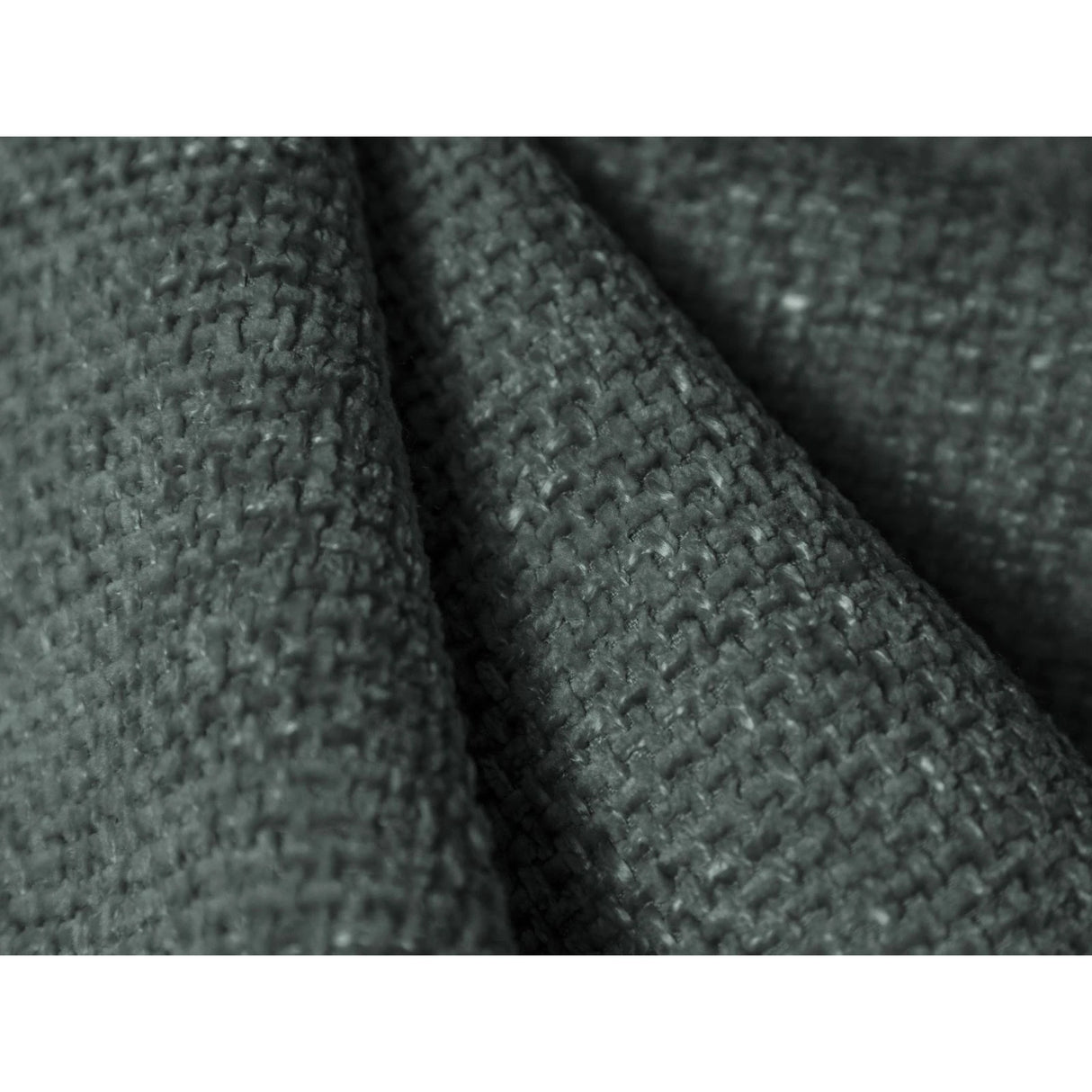 Chicago 7-Sitzer Panorama Ecksofa, Rechte Seite, aus Chenille in Petrol (Haga 78), Beine aus Schwarzes Plastik, 364x262x70 cm von Cosmopolitan Design – Bild 5