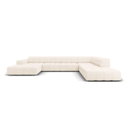 Chicago 7-Sitzer Panorama Ecksofa, Rechte Seite, aus Samt oder Chenille, 364x262x70 cm von Cosmopolitan Design – Bild 1