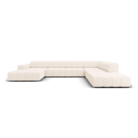 Chicago 7-Sitzer Panorama Ecksofa, Rechte Seite, aus Samt oder Chenille, 364x262x70 cm von Cosmopolitan Design – Bild 1