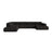 Chicago 7-Sitzer Panoramasofa, Linke Seite, aus Chenille in Anthrazit (Eden 21 Black), 375x263 cm von Cosmopolitan Design – Bild 1
