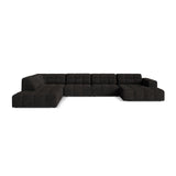 Chicago 7-Sitzer Panoramasofa, Linke Seite, aus Chenille in Anthrazit (Eden 21 Black), 375x263 cm von Cosmopolitan Design – Bild 1