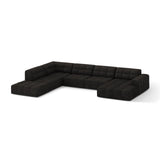 Chicago 7-Sitzer Panoramasofa, Linke Seite, aus Chenille in Anthrazit (Eden 21 Black), 375x263 cm von Cosmopolitan Design – Bild 3