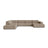 Chicago 7-Sitzer Panoramasofa, Linke Seite, aus Chenille in Dunkelbeige (Eden 4 Beige), 375x263 cm von Cosmopolitan Design – Bild 1